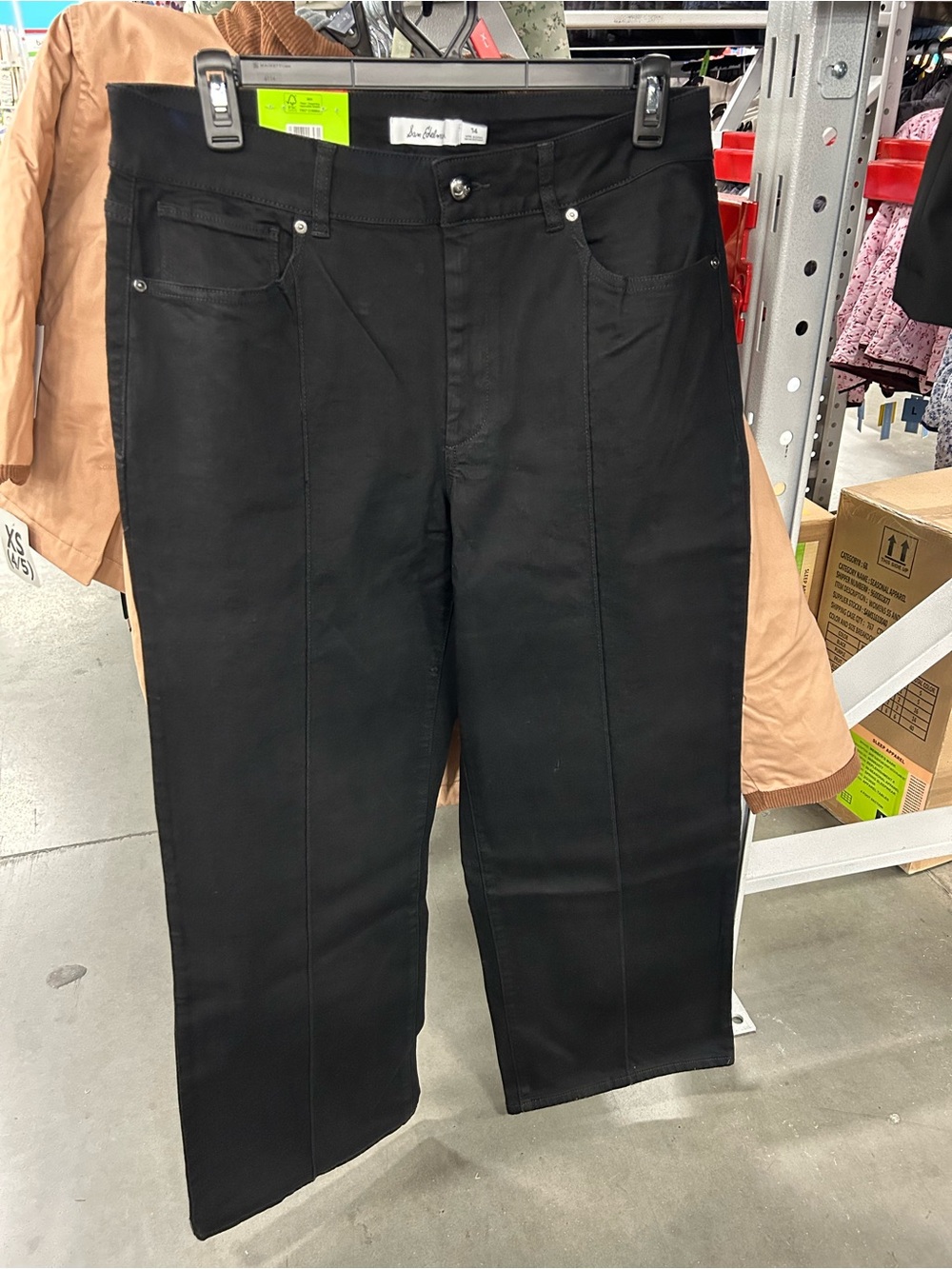 Sam Edelman Black Pintuck wide leg jeans nwt